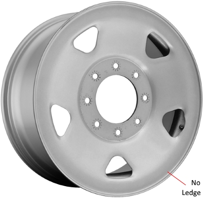Ford F-250 2005-2010, F-350 SRW 2005-2010 powder coat silver 17x7.5 steel wheels or rims. Hollander part number STL3621A20, OEM part number 8C3Z1015B.