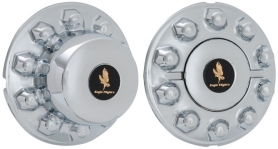 Set of 4, JTC1001 Ford F-450, F-550 Chrome Axle Covers/Center Caps
