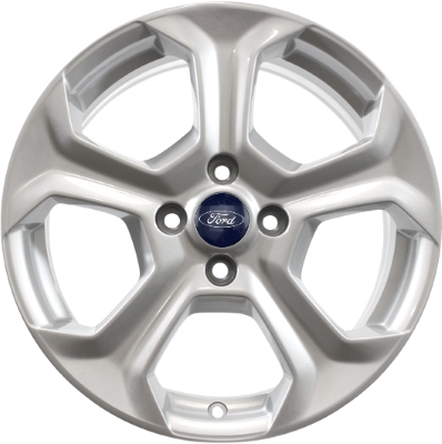 Ford Fiesta 2014-2019 powder coat silver 17x7 aluminum wheels or rims. Hollander part number ALY3968U20.PS08, OEM part number C1BZ1007F.