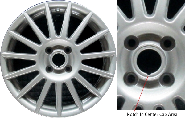 Ford Focus 2002-2011 powder coat grey 17x7 aluminum wheels or rims. Hollander part number ALY3507U20_B.LC35, OEM part number AS4Z1007A.