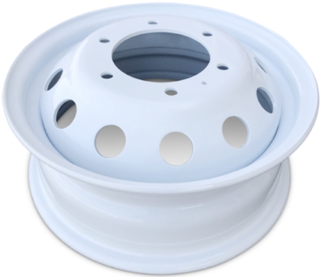 Ford Transit 350 HD DRW 2015-2024 powder coat white 16x6 steel wheels or rims. Hollander part number STL10050U50, OEM part number CK4Z1015A.