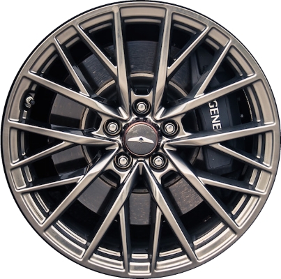 Genesis G80 2018-2020 powder coat hyper grey 19x8.5 aluminum wheels or rims. Hollander part number ALY70930, OEM part number 52910B1290.