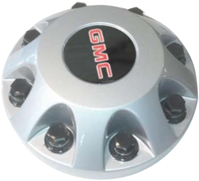 C3289S-GMC Sierra 3500 DRW Front OEM Silver Center Cap #9597799
