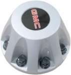 C3290S-GMC Sierra 3500 DRW Rear OEM Silver Center Cap #9597812