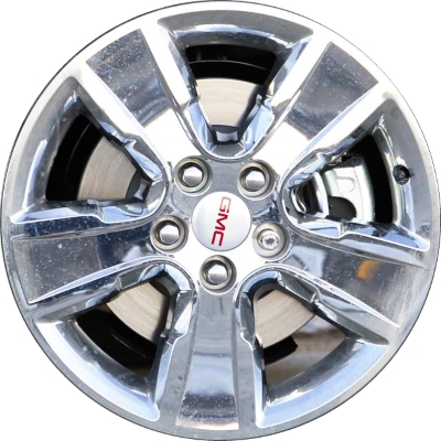 GMC Terrain 2014-2015 chrome clad 18x7 aluminum wheels or rims. Hollander part number ALY5643, OEM part number 22863507.
