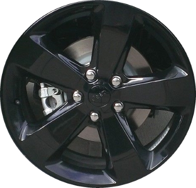Jeep Grand Cherokee 2014-2016 powder coat black 20x8 aluminum wheels or rims. Hollander part number ALY9137U45, OEM part number 1WQ90DX8AB.