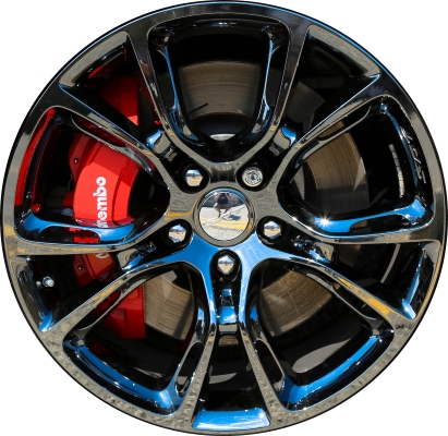 Jeep Grand Cherokee 2014-2016 black chrome 20x10 aluminum wheels or rims. Hollander part number ALY9113U97HH, OEM part number 1WB011ZGAA, 1WB011ZGAB.
