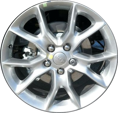 Jeep Grand Cherokee 2015-2016 powder coat hyper silver 20x8 aluminum wheels or rims. Hollander part number ALY9138U20.HYPV, OEM part number 1VH41DD5AD.