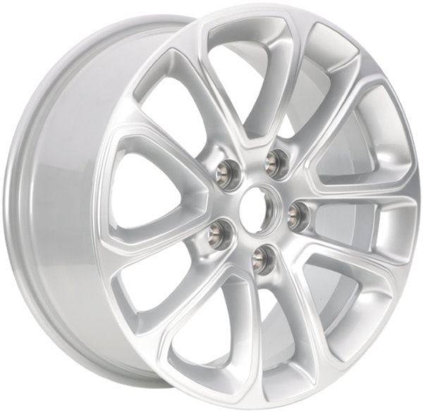 Jeep Grand Cherokee 2014-2016, Grand Cherokee 2021, Grand Cherokee WK 2022 powder coat silver 18x8 aluminum wheels or rims. Hollander part number 9136U20, OEM part number 1VH40XZAAB, 1VH40XZAAA, 7AZ97LS1AA.