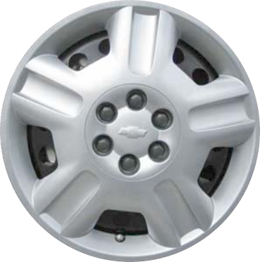 Chevrolet Uplander 2006-2009, Plastic 5 Spoke, Single Hubcap or Wheel Cover For 17 Inch Steel Wheels. Hollander Part Number H3256.