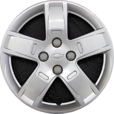 Chevrolet Aveo 2009-2011, Plastic 5 Spoke, Single Hubcap or Wheel Cover For 15 Inch Steel Wheels. Hollander Part Number H3287.