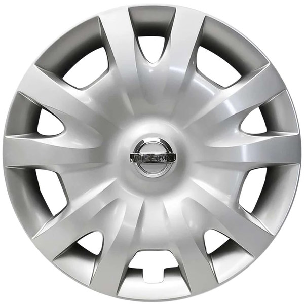 Nissan Quest 2011-2017, Plastic 10 Spoke, Single Hubcap or Wheel Cover For 16 Inch Steel Wheels. Hollander Part Number H53086.