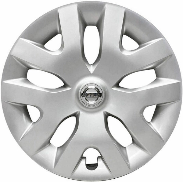 Nissan Rogue Sport 2017-2020, Plastic 5 Y-Spoke, Single Hubcap or Wheel Cover For 16 Inch Steel Wheels. Hollander Part Number H53095.