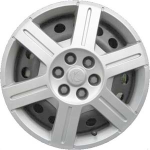 Saturn Relay 2006-2007, Plastic 6 Spoke, Single Hubcap or Wheel Cover For 17 Inch Steel Wheels. Hollander Part Number H6026.