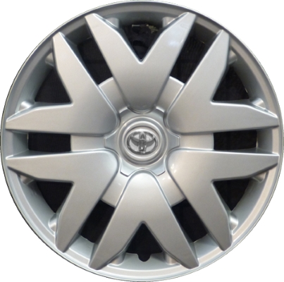 Toyota Sienna 2004-2010, Plastic 12 Spoke, Single Hubcap or Wheel Cover For 16 Inch Steel Wheels. Hollander Part Number H61124.