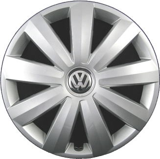 Volkswagen EOS 2012-2016, Volkswagen Passat 2012-2015, Plastic 9 Spoke, Single Hubcap or Wheel Cover For 16 Inch Steel Wheels. Hollander Part Number H61569/99052.