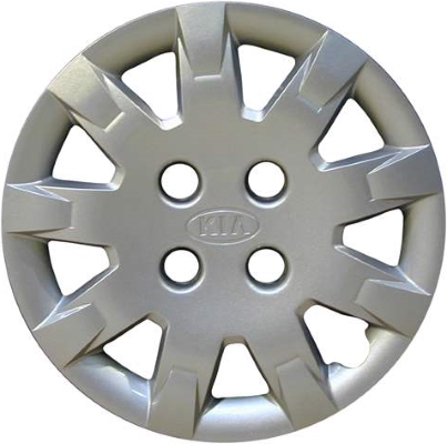 KIA Magentis 2002-2006, KIA Optima 2002-2006, Plastic 9 Spoke, Single Hubcap or Wheel Cover For 15 Inch Steel Wheels. Hollander Part Number H66011.