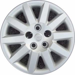 Chrysler Sebring 2007-2010, Plastic 10 Spoke, Single Hubcap or Wheel Cover For 16 Inch Steel Wheels. Hollander Part Number H8025.