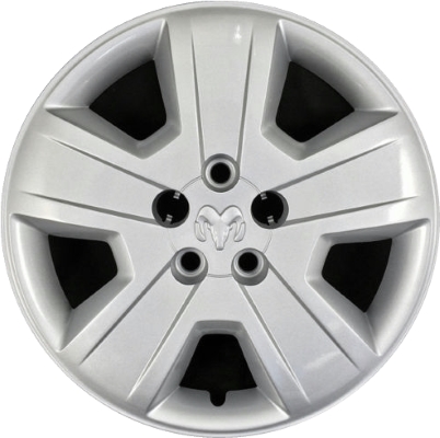 Dodge Caliber 2007-2009, Plastic 5 Spoke, Single Hubcap or Wheel Cover For 17 Inch Steel Wheels. Hollander Part Number H8027.