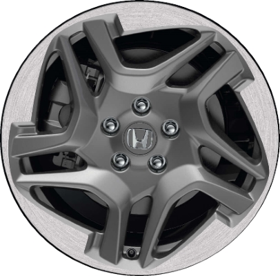 Honda Clarity 2018-2021 grey machined 18x8 aluminum wheels or rims. Hollander part number ALY63143, OEM part number 08W18TRT100.