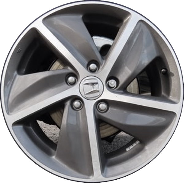 Honda HR-V 2019-2022 charcoal machined 17x7.5 aluminum wheels or rims. Hollander part number ALY63151U30, OEM part number 42700T7WAC1, 42700T7WAC2.