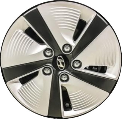 Hyundai Ioniq 2017-2022, Plastic 5 Slot, Single Hubcap or Wheel Cover For 15 Inch Alloy Wheels. Hollander Part Number H55579.