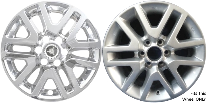 Nissan Frontier 2014-2021, Nissan Xterra 2014-2015 Chrome, 12 Spoke, Plastic Hubcaps, Wheel Covers, Wheel Skins, Imposters. ONLY Fits 16 Inch Alloy Wheel Pictured. Part Number IMP-427X/6261PC.