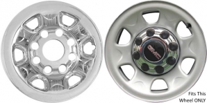 IMP-62X GMC Sierra 2500, 3500 SRW, Yukon 2500 Chrome Wheel Skins (Hubcaps/Wheelcovers) 16 Inch Set