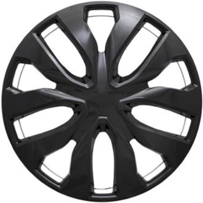 519BLK 17 Inch Aftermarket Black Hubcaps/Wheel Covers Set