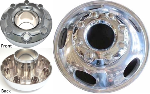IWCC3618X4WD Ford F-350 DRW, F-450 Replica Chrome Front Center Cap #5C3Z1130TA