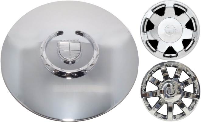 2002-2003 Chrome Cadillac Escalade Wheel Center Caps Replica Hubcaps Set of 4