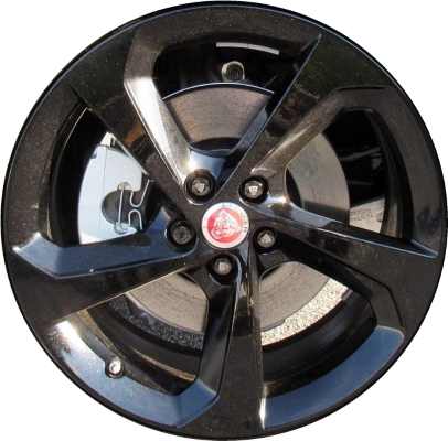 Jaguar F-Pace 2017-2023 powder coat black 19x8.5 aluminum wheels or rims. Hollander part number ALY59969U45, OEM part number T4A9970.