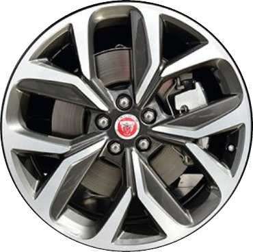 Jaguar I-Pace 2019-2024 charcoal machined 20x8.5 aluminum wheels or rims. Hollander part number ALY59999U30, OEM part number T4K3896.