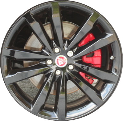 Jaguar F-Pace 2017-2023 powder coat black 20x8.5 aluminum wheels or rims. Hollander part number ALY59975U45/59974, OEM part number T4A3803.