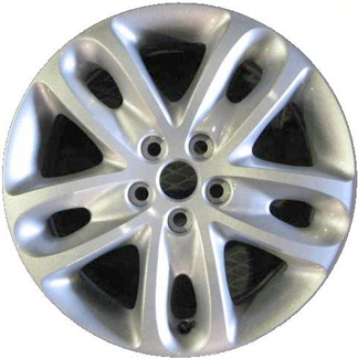 Jaguar X Type 2002-2008 powder coat silver 17x7 aluminum wheels or rims. Hollander part number ALY59790, OEM part number C2S2373, C2S31379.