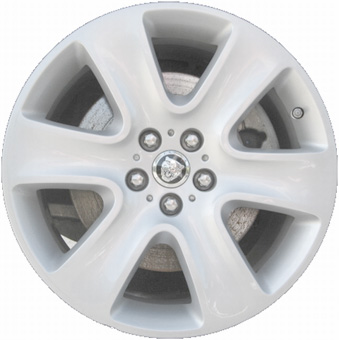 Jaguar XF 2009-2012 powder coat silver 18x8.5 aluminum wheels or rims. Hollander part number ALY59836, OEM part number C2Z3371.