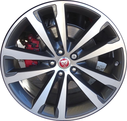 Jaguar XF 2016-2021 charcoal machined 20x8.5 aluminum wheels or rims. Hollander part number ALY59930U30, OEM part number T2H5947.