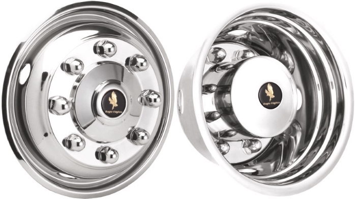Workhorse W Series 1996-2016, Stainless Steel Hubcaps, Wheel Covers, Simulators and Liners for 22.5 Inch Steel Wheels. Part Number JD22084/22.