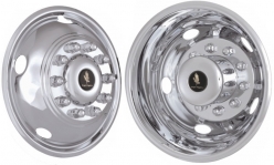 JDD19105-10 Dodge Ram 4500, 5500 19.5 Inch Stainless Steel Hubcaps/Simulators Set