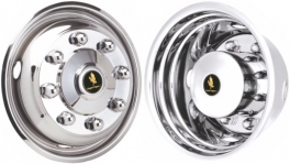 JDH95822 Chevrolet Silverado 4500HD, 5500HD, 6500HD 19.5 Inch Stainless Steel Hubcaps/Simulators Set