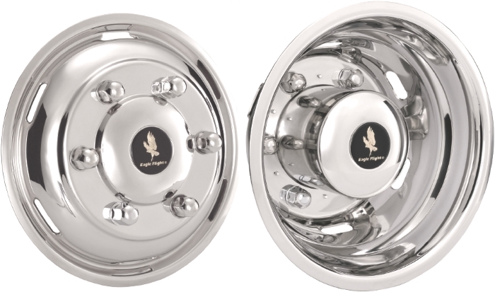 JDS156 Dodge Sprinter 3500 DRW 15 Inch Stainless Steel Hubcaps/Simulators Set