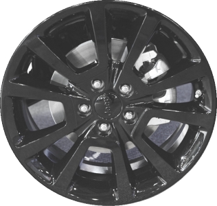 Jeep Compass 2013-2016, Patriot 2011-2014 powder coat black 18x7 aluminum wheels or rims. Hollander part number 2381U45/9126, OEM part number 1JX81DX8AB, 1JX81DX8AC.