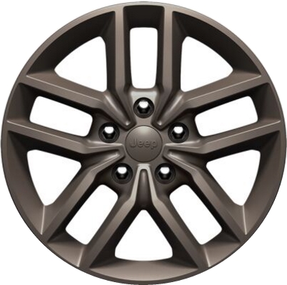 Jeep Grand Cherokee 2016-2017 powder coat bronze 18x8 aluminum wheels or rims. Hollander part number ALY9164U55/9156HH, OEM part number 5XK99NTZAA.