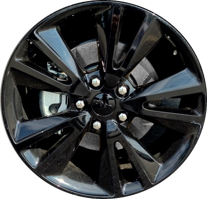 Jeep Grand Cherokee 2011-2013 powder coat black 20x8 aluminum wheels or rims. Hollander part number ALY2393U45, OEM part number 1TE70DX8AE.