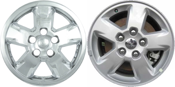 Jeep Grand Cherokee 2011-2013 Chrome, 5 Spoke, Plastic Hubcaps, Wheel Covers, Wheel Skins, Imposters. Fits 17 Inch Alloy Wheel Pictured to Right. Part Number IMP-343X/7911P.