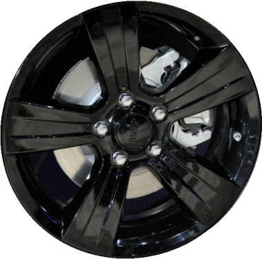 Jeep Patriot 2014-2017 powder coat black 17x6.5 aluminum wheels or rims. Hollander part number ALY2380U45, OEM part number Not Yet Known.