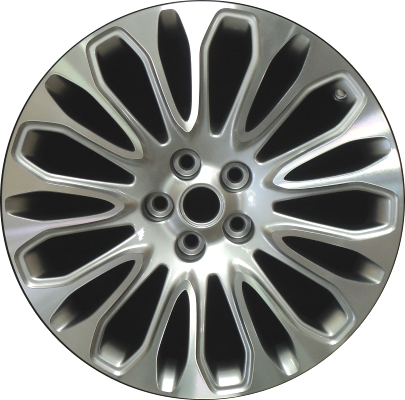 Buick LaCrosse 2014-2016 silver machined 20x8.5 aluminum wheels or rims. Hollander part number ALY4117, OEM part number 90870797.