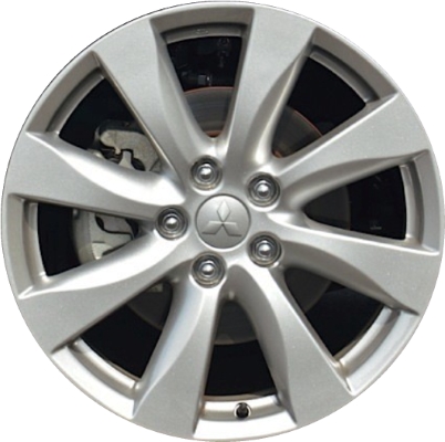 Mitsubishi Lancer 2012-2015, Outlander 2012-2015 powder coat silver 18x7 aluminum wheels or rims. Hollander part number 10357, OEM part number 4250C169.