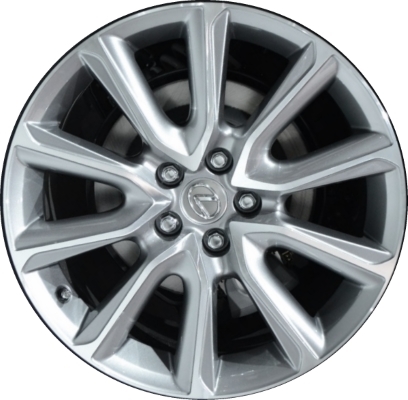 Lexus RC Turbo 2017, RC200t 2015-2016, RC300-2016-2018, RC350-2015-2018 grey or charcoal machined 19x8 aluminum wheels or rims. Hollander part number 74309U, OEM part number 42611-24570, 42611-24820.