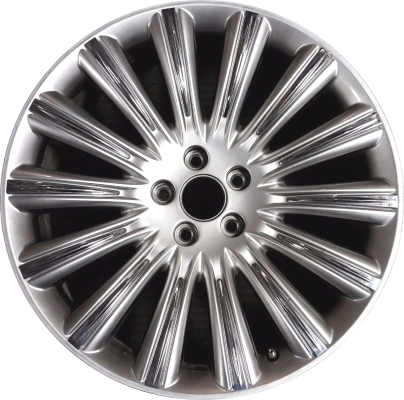 Lincoln MKS 2013-2016 powder coat hyper silver 20x8 aluminum wheels or rims. Hollander part number ALY3929, OEM part number DE9Z1007A.